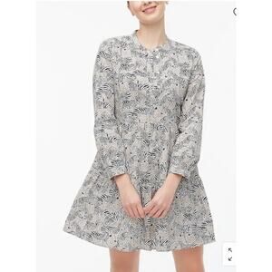 J. Crew Factory Zebra Cheetah Long Sleeve Dress small NWT
